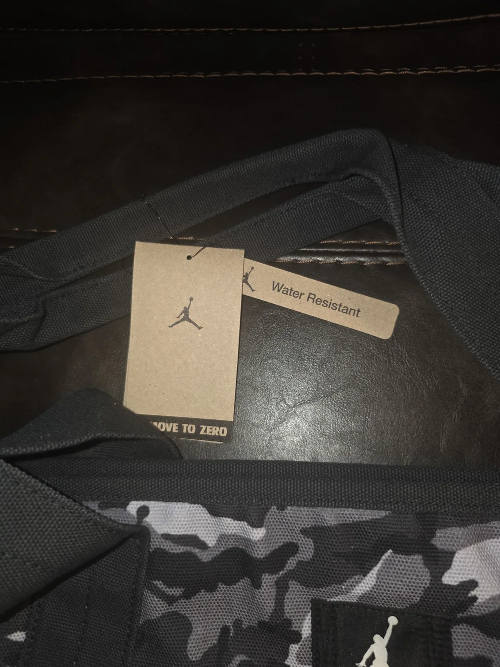Jordan Men's Black & Gray Camo Tote Bag